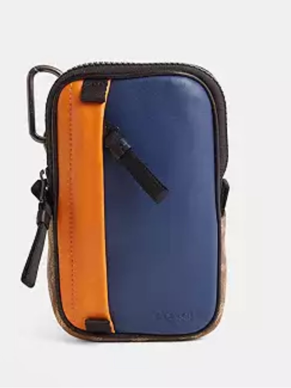 Coach Navy & Orange Hybrid Pouch Men’s Phone Pouch